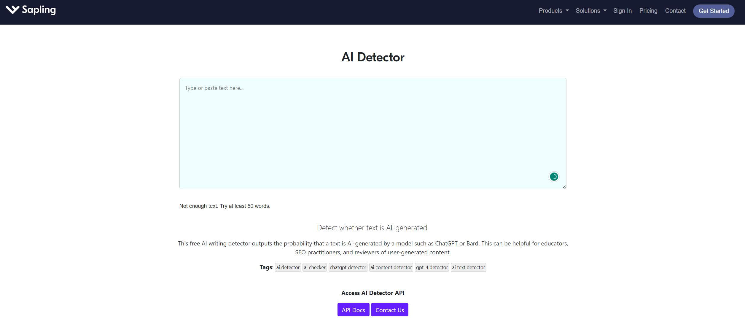 sapling-ai-detector